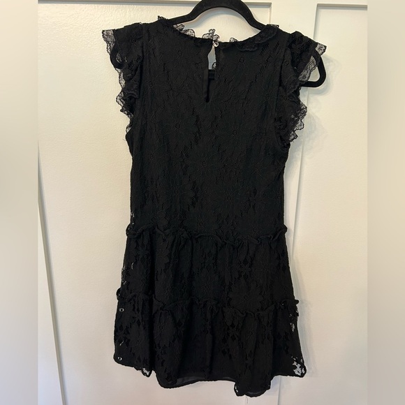 Anthropologie Blue Tassel Tiered Lace Tunic Dress Size S Black - Picture 2 of 7